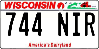 WI license plate 744NIR