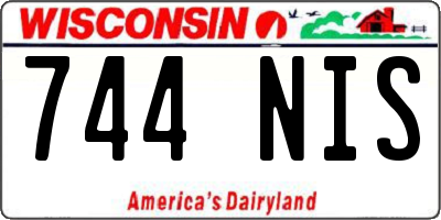 WI license plate 744NIS