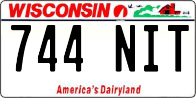 WI license plate 744NIT
