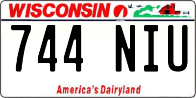WI license plate 744NIU