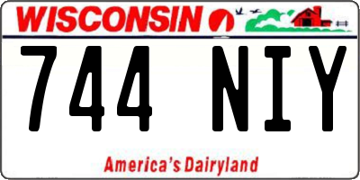 WI license plate 744NIY