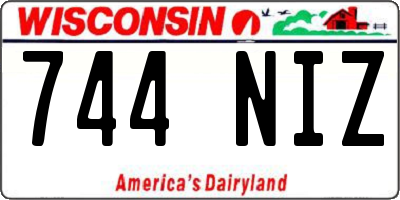 WI license plate 744NIZ