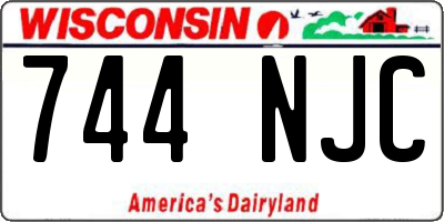 WI license plate 744NJC