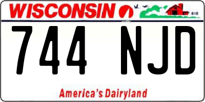 WI license plate 744NJD
