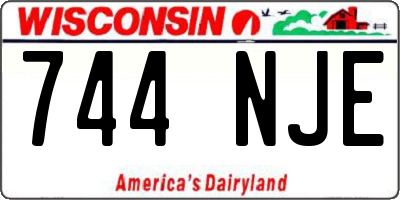 WI license plate 744NJE