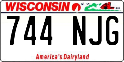 WI license plate 744NJG