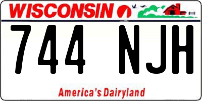 WI license plate 744NJH