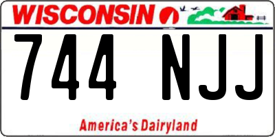 WI license plate 744NJJ