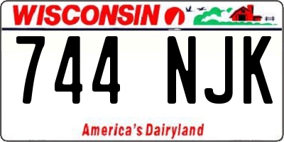 WI license plate 744NJK