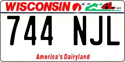 WI license plate 744NJL