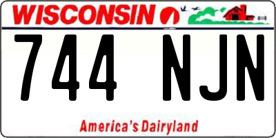 WI license plate 744NJN