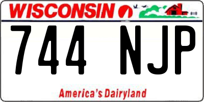 WI license plate 744NJP