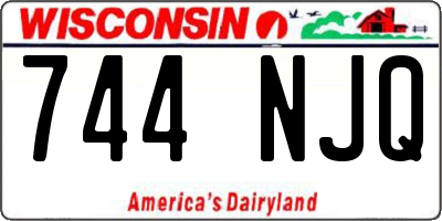 WI license plate 744NJQ