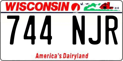 WI license plate 744NJR