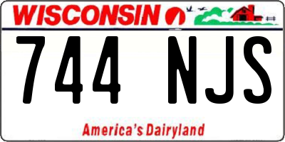 WI license plate 744NJS