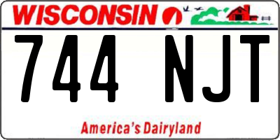 WI license plate 744NJT