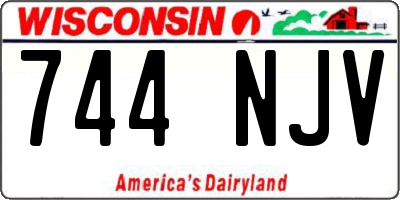 WI license plate 744NJV