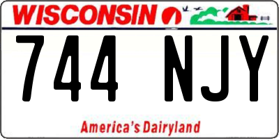WI license plate 744NJY