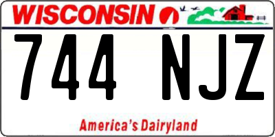 WI license plate 744NJZ