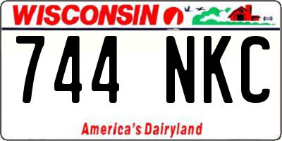 WI license plate 744NKC