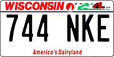 WI license plate 744NKE