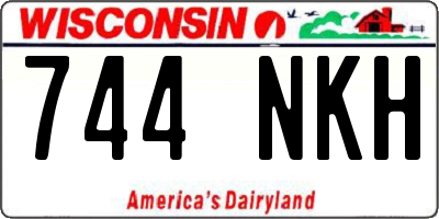 WI license plate 744NKH