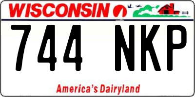 WI license plate 744NKP