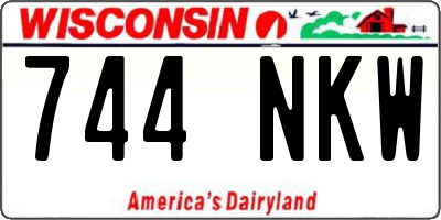 WI license plate 744NKW