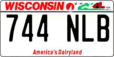 WI license plate 744NLB