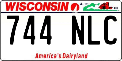 WI license plate 744NLC