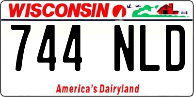 WI license plate 744NLD
