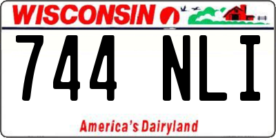 WI license plate 744NLI