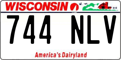 WI license plate 744NLV