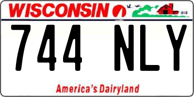 WI license plate 744NLY