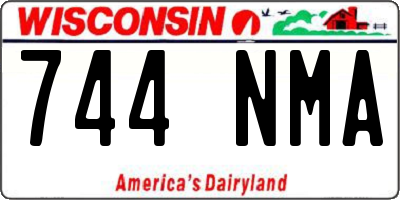 WI license plate 744NMA