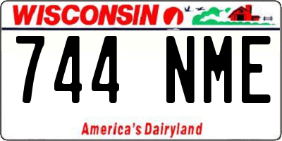 WI license plate 744NME