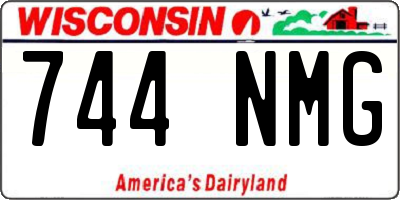 WI license plate 744NMG