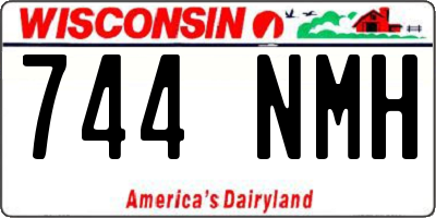 WI license plate 744NMH