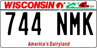 WI license plate 744NMK