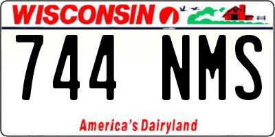 WI license plate 744NMS