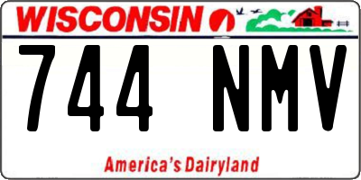 WI license plate 744NMV