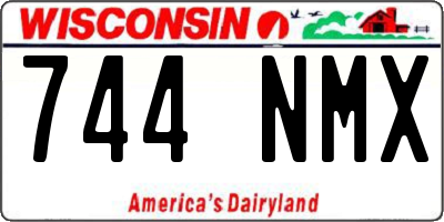 WI license plate 744NMX