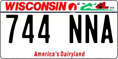 WI license plate 744NNA
