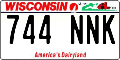 WI license plate 744NNK