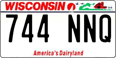 WI license plate 744NNQ
