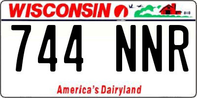 WI license plate 744NNR