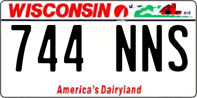 WI license plate 744NNS