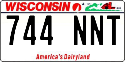 WI license plate 744NNT