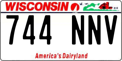 WI license plate 744NNV