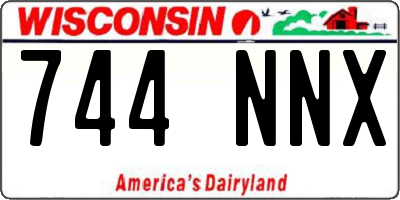 WI license plate 744NNX
